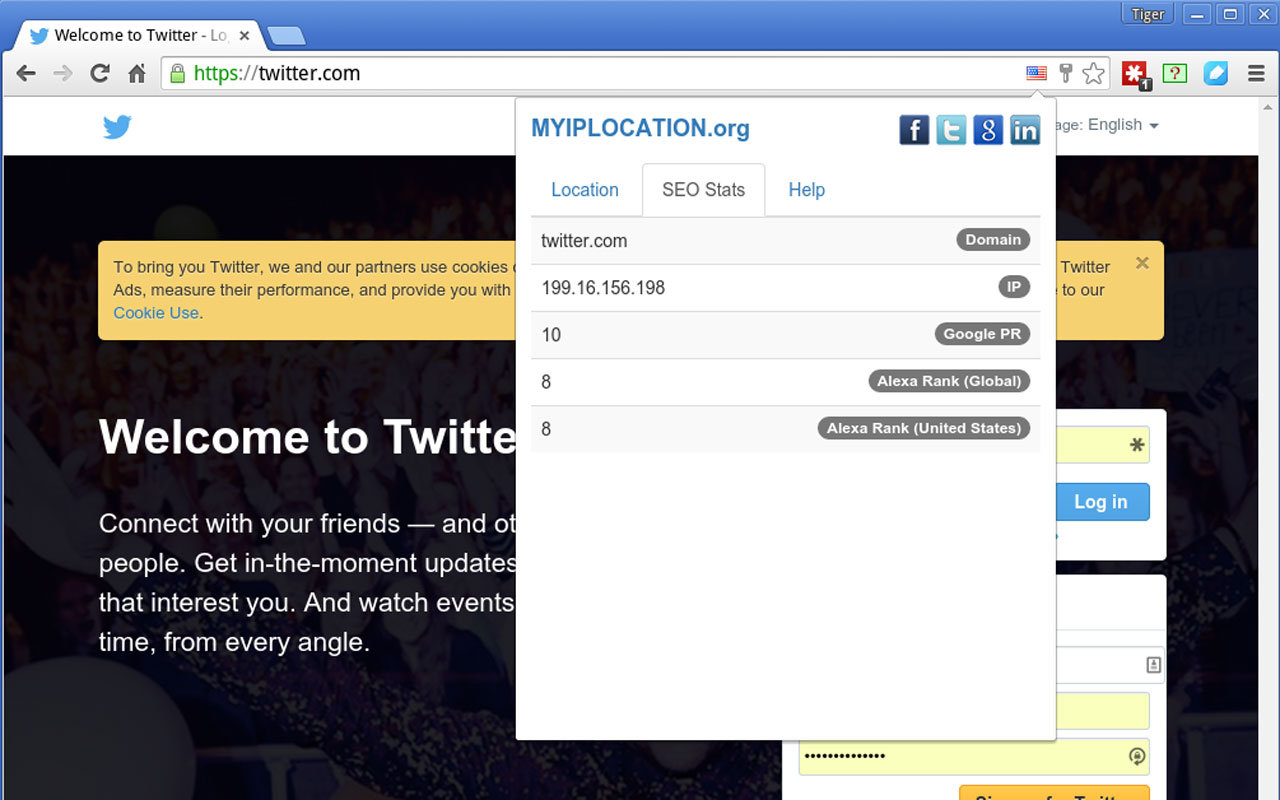 IP Flager Location details popup
